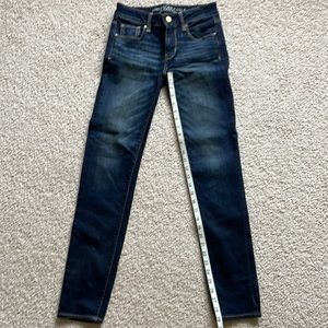 American Eagle Outfittrrs super stretch, skinny jeans. Size 0